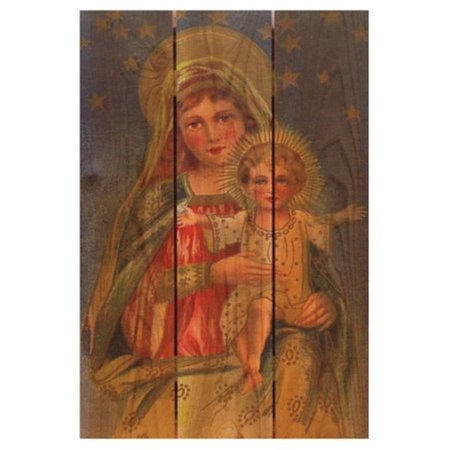 RICKI&APOSS RUGS 16 x 24 in. Mothers Arms Inside & Outside Cedar Wall Art RI894616